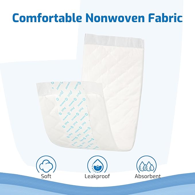 SUNKISS Trustplus Booster Pads 15" x 4", Extra Absorbency for Adult Incontinence Diapers/Underwears, Odor Control, 26 Count