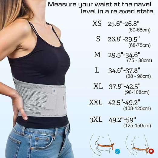 NEENCA Compression Back Brace for Lower Back Pain, Herniated Disc, Lumbar Strain – Breathable Lumbar Support for Work, Lifting, Sciatica, Scoliosis (Gray, Small)