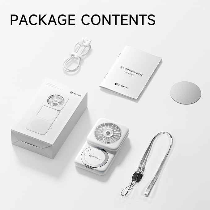 MINI LIFE Mini Multi-Functional Portable Handheld Neck Fan Magnetic Stand | 4-in-1 portable fan works as handheld, neck, desktop fan and magnetic stand for hands-free cooling anywhere
