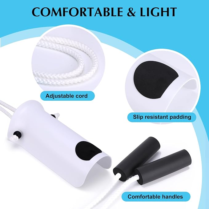CAidRE Sock Aid - Wide 3.93" Sock Aid with Foam Handles, Sock Aide Device for Seniors, Sock Helper Easy On Easy Off for Regular Socks, White