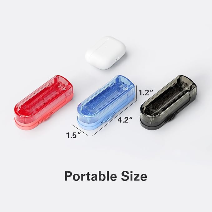 ONE PIX Multiple Pill Cutter Splitter for Small and Tiny Pills, Accurate 1/2 Tablet Splitter with Adjustable Bars & Hidden Blade, Safely Cuts Large Medication for Seniors & Pets, Red