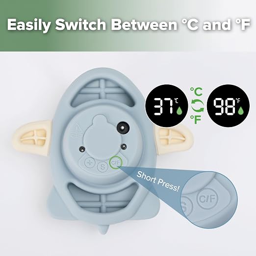 Haakaa Silicone Baby Bath Thermometer – Water Temperature Thermometer for Baby Safety, Floating Infant Bath tub Temp Thermometer for Newborns & Toddlers-Jet