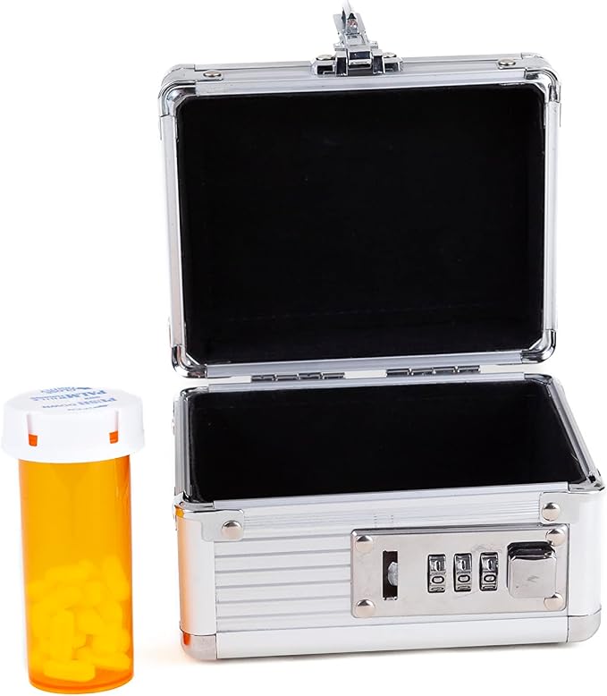MEDICINE RX SAFE Medication Carrying Case - Mini/Silver - Pack of 20 Units - $15.96 Each (20, Silver, Mini)
