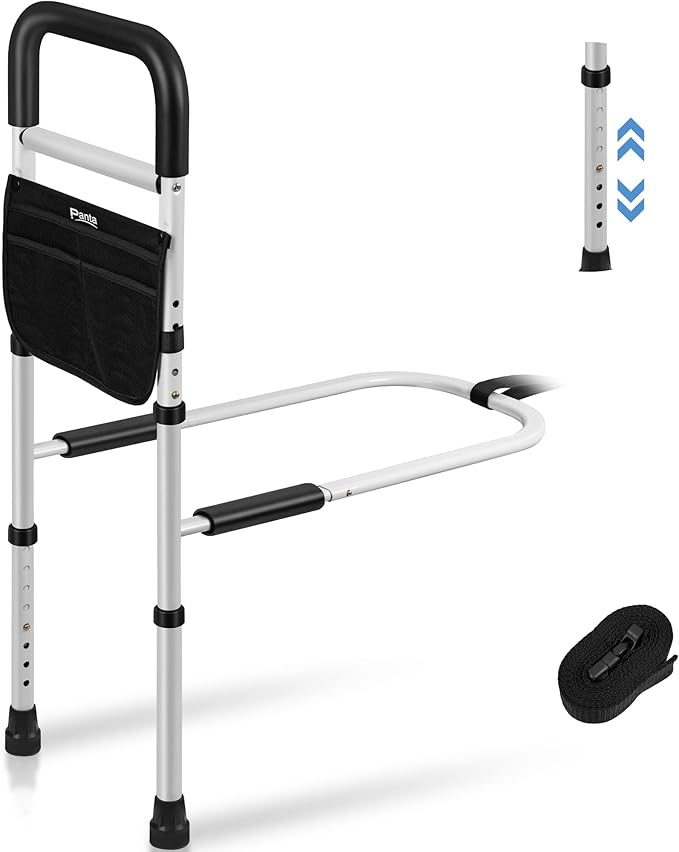 Panta Bed Rails for Elderly Adults Safety, Adjustable Bed Assist Rails for Seniors,Black