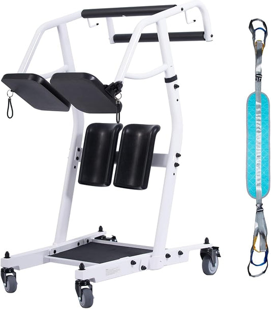 Sit to Stand Lift for Elderly - Stand Assist Patient Lift with Sling, Patient Transfer Lift for Home Care Use, Mobility Lift Assist Transfer Device for Seniors, Adults & Disabled, 400lb Capacity