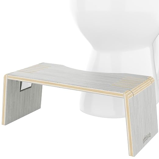 Squatty Potty Oslo Eucalyptus Folding Toilet Stool – Compact, Stylish, and Space-Saving Design for Better Bathroom Posture, Durable Eucalyptus, No Assembly Required