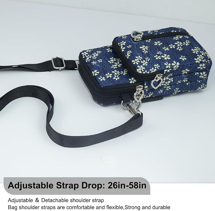 Small Crossbody Bag for Women - Mini Phone Purses with Crossbody Strap and Wallet - Nylon Arm Bag