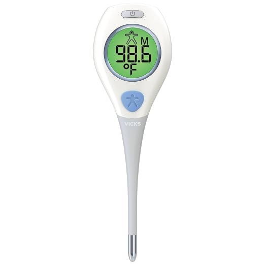 Vicks RapidRead Digital Thermometer | Temperature Readings in 2 Seconds, Use as Oral Thermometer for Adults and Baby, Rectal Thermometer or Under Arm