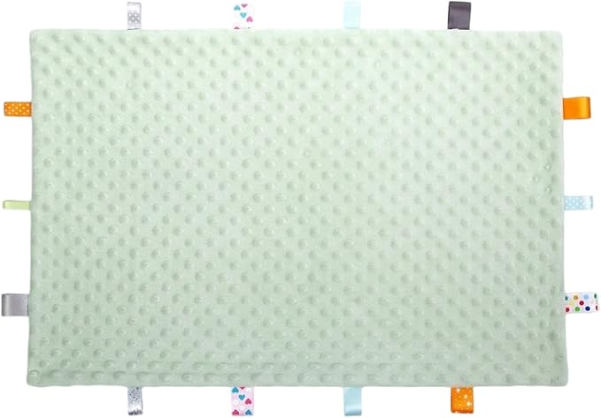 Fidget Blanket for Adults with Dementia, Sensory Blanket Mat for Alzheimers Patients, Dementia Activites for Senior, Gift for Dementia Patients,Sensory Toys for Autism (Light Green)