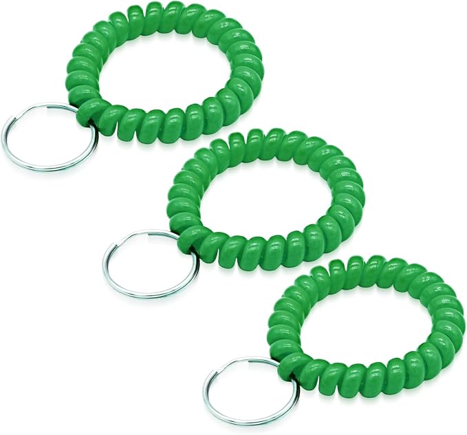 Spiral Coil Keychain, Anti-lost Key Chain Holder Lanyard Cord for Sauna Outdoor Sports and Gym Pool