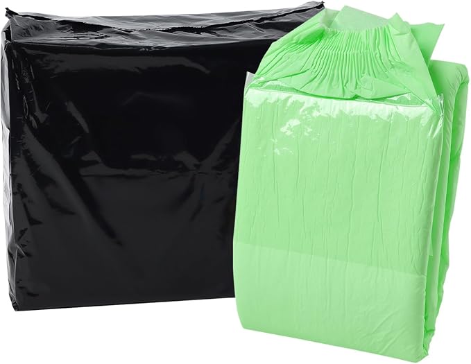CutiePlusU Disposable Diaper 10 Pieces Protective Underwear Absorbent Briefs Dry Surface- Green (Medium 28"-38")