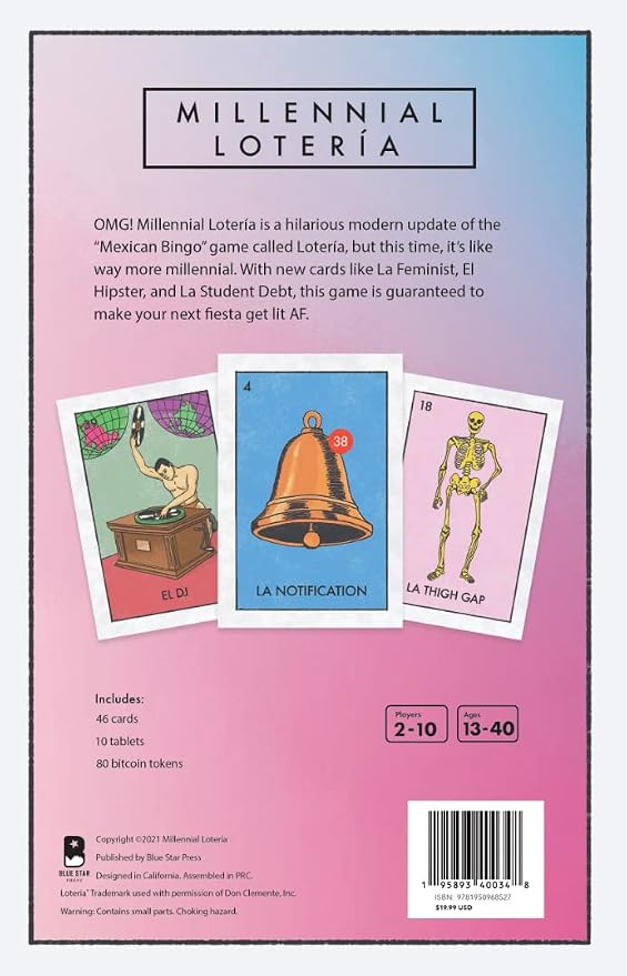 Blue Star Press Millennial Loteria Game: Family Fiesta Edition Mexican Bingo
