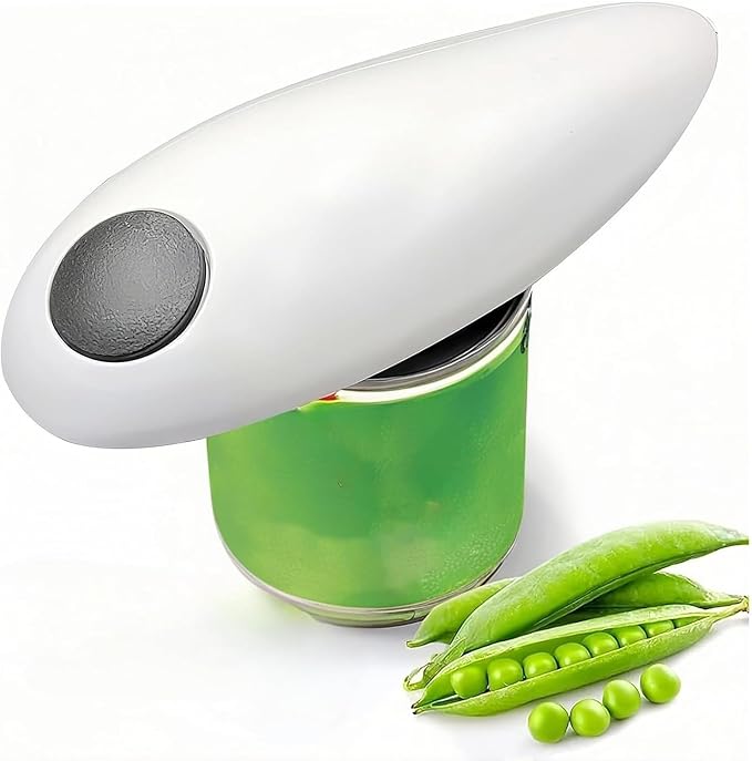 Electric Can Opener, Hands Free One Touch Automatic Can Openers Fit Different Can Sizes and Shape with No Sharp Edges for Kitchen, Kitchen Gadgets for Senior with Arthritis (blue)
