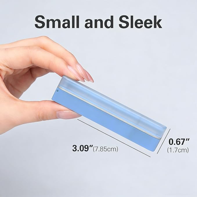 BUG HULL Pill Cutter with Removable Silicone Liner, Sleek Pill Splitter, Pill Cutter Splitter for Small and Tiny Pills, Pill Cutters for Small or Large Pills Professional- Blue