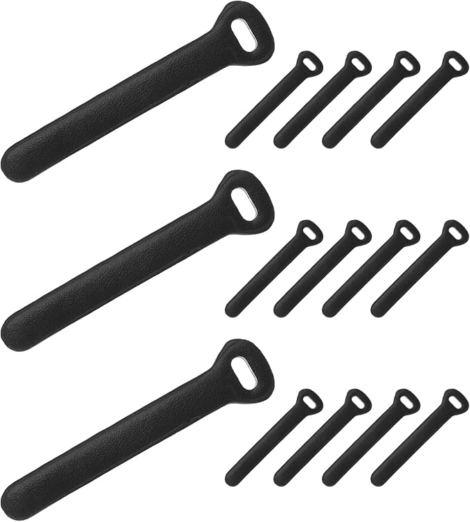 PATIKIL 15Pcs Leather Zipper Pull, 2.6" Replacement Zipper Puller Extender Backpack Luggage Sliders for Handbags Suitcases Bags Wallets Jackets Coats Pull Tabs, Bright Black