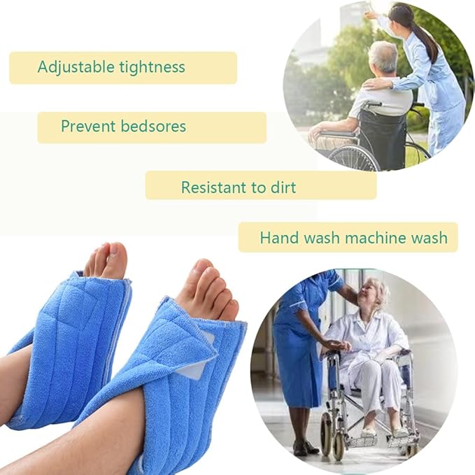 2PCS Heel Protector Cushion-Foot Support Pillow,Anti-Decubitus Heel Pad for Heel Pain Relief,Pressure Sores,Pressure Sores,Bed Sores,Plantar Fasciitis,Adjustable in Size