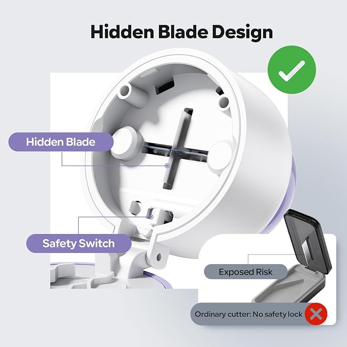 Pill Cutter 1/4 – Adjustable Cutter for Tiny to Large Tablets, Dual Blade Design for Accurate Quarter Cutting, Built-in Box, Senior-Friendly, Travel Use
