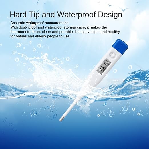 Berrcom Digital Thermometer for Adults, Kids, Babies, Oral Rectal Underarm | Medical Thermometer with Fever Alarm, C/F Switchable, Body Temperature, Fast Read, Oral in Mouth, Rectal, Under Arm Use