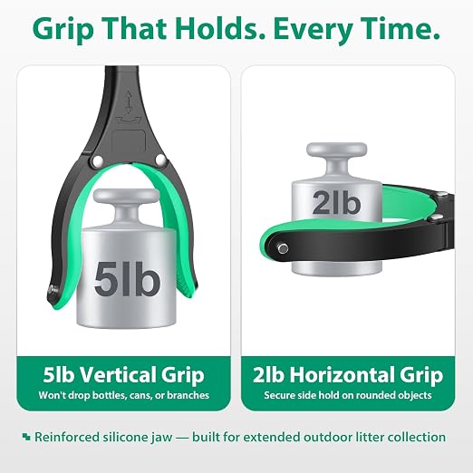 4 Pack 32 Inch Grabber Reacher Tool, Heavy Duty Trash Grabber Tool | Trash picker upper grabber and grabbers for seniors, with 4 color-coded tools for home, yard and daily outdoor cleanup.