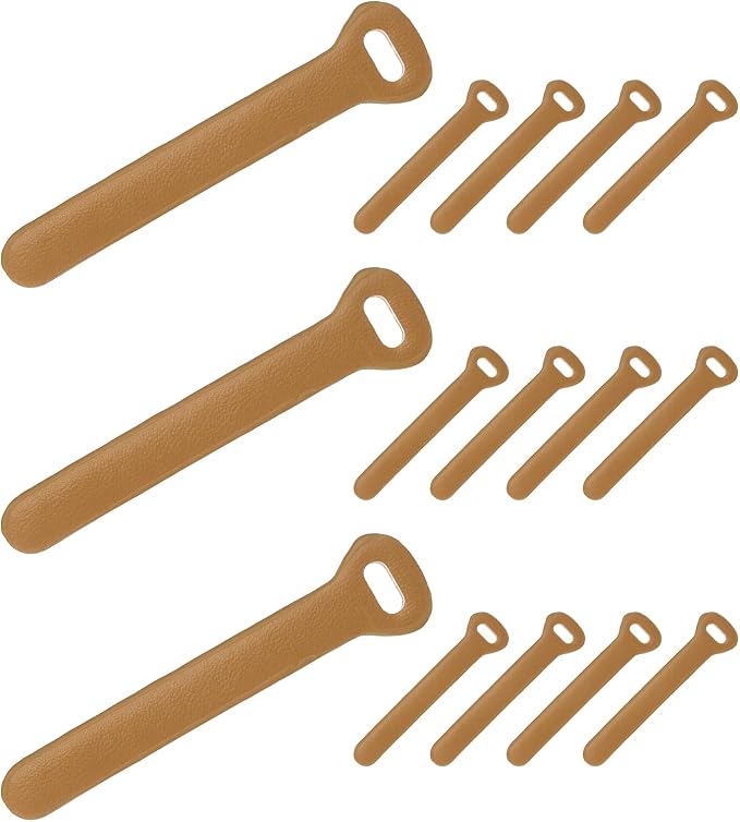 PATIKIL 15Pcs Leather Zipper Pull, 2.6" Replacement Zipper Puller Extender Backpack Luggage Sliders for Handbags Suitcases Bags Wallets Jackets Coats Pull Tabs, Light Khaki
