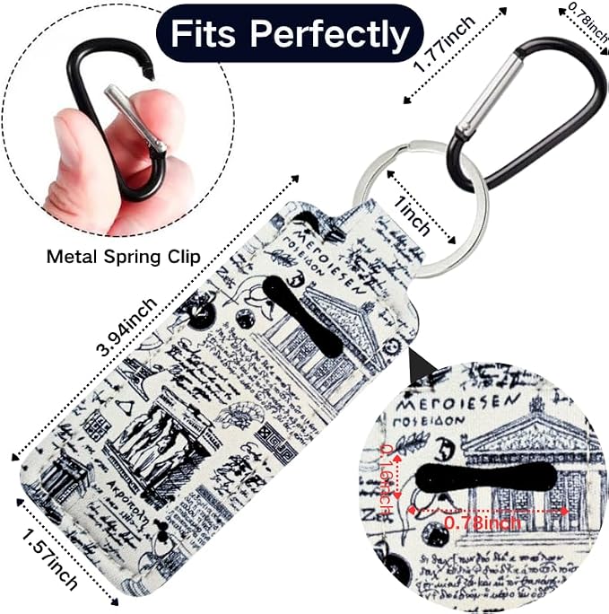 Chapstick Holder Key Chain Lipstick Holder Lip Balm Holder Keychain | Stocking Stuffers Gift, Compatible with Chapstick, Lip Balm and Lipstick, Bag Charm Accessories, Gifts for Women Friend