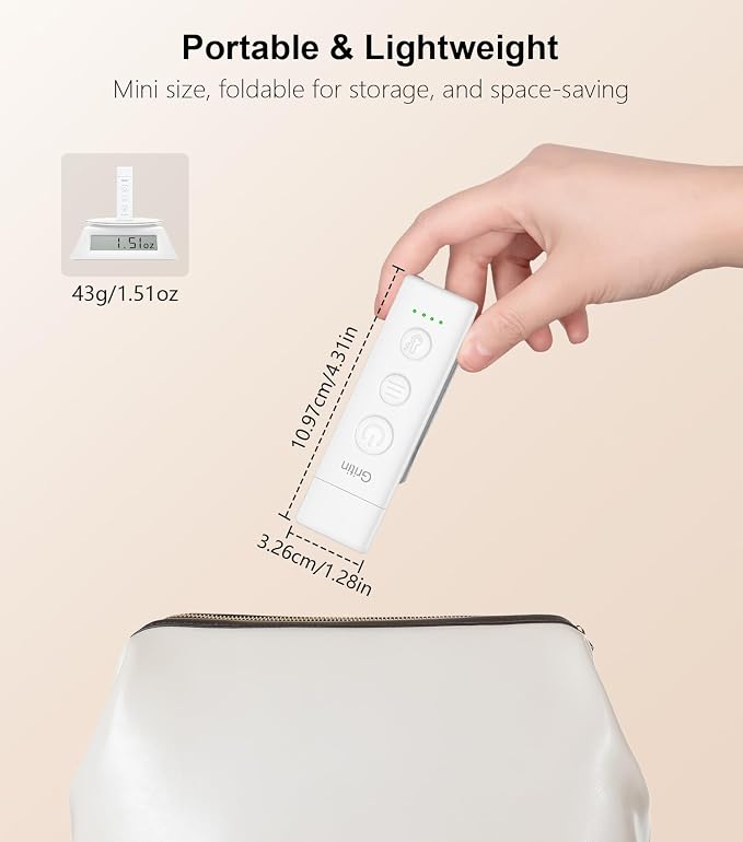 Gritin Book Light Rechargeable, Clip on LED Reading Light for Books in Bed | Eye Caring 3-Color & 5-Brightness, Stepless Dimming, Long Lasting, Compact Size Flexible Book Lamp for Bookworms