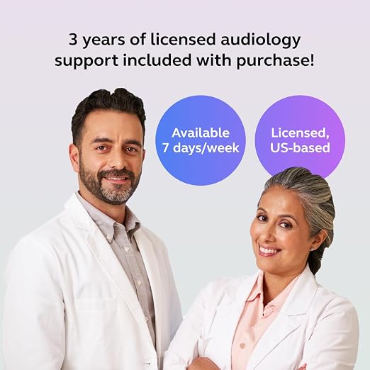 Jabra Enhance Select 700 Clinic-Quality OTC Hearing Aids, Licensed Audiology Services Included, Bluetooth LE Audio & Streaming for iOS/Android, Nearly Invisible & Comfortable, Silver