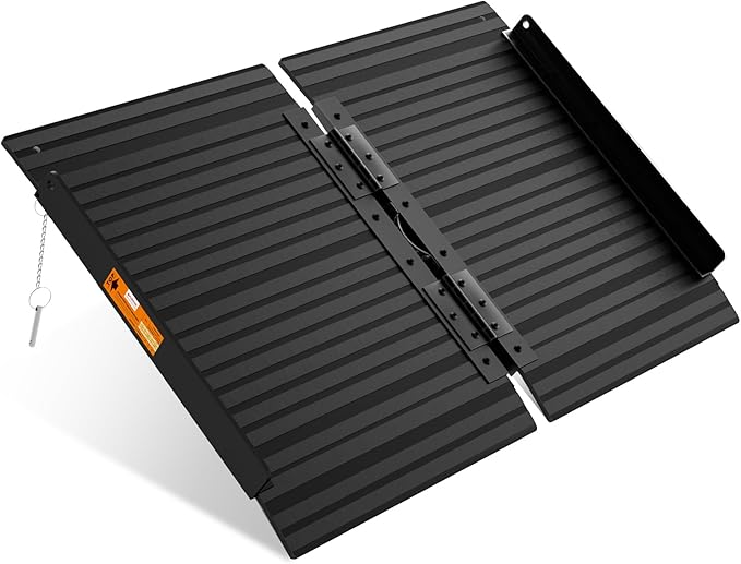 Black Aluminum Ramp 2FT, With Non-Slip Surface Wheelchair Ramp, Folding Portable Wheelchair Ramps for Home Steps,Scooter Ramp for Car, Stairs, Doorways, Curbs, 800 LBS Weight Capacity, 28.3" W x 24''L