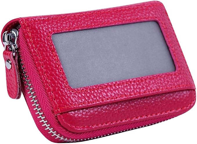 Women's RFID Blocking 12 Slots Credit Card Holder Leather Accordion Wallet