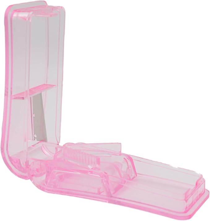 Pill Cutter, Splitter, Organizer for Pills/Supplement/Medication 2 Pcs (Pink)