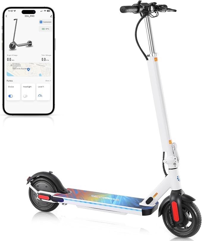 Caroma Electric Scooter with Seat Option,500/350W Motor Up to 25/20 Miles Range & 25/20 MPH Speed,9" Tires,Adjustable Electric Scooter for Adults,Foldable Commuting