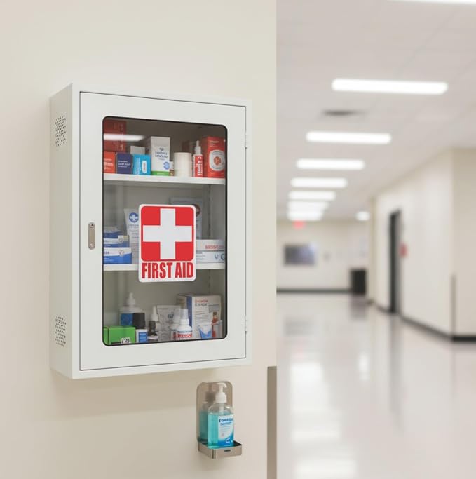 4PCS First Aid Kit Sticker Sign 5"x4"