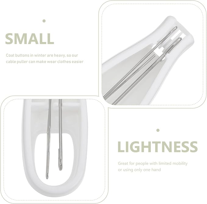 Abaodam Button Hook Tool for One-Hand Operation Zipper Puller and Button Assist Device for Seniors and Disabled Easy Grip Aid Shirts Coats and Dresses