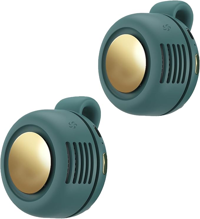 Portable Clip-On Fan, Mini USB Rechargeable 360° Rotatable Fan, Personal Fan 3-Speed Silent Mini Bladeless Fans