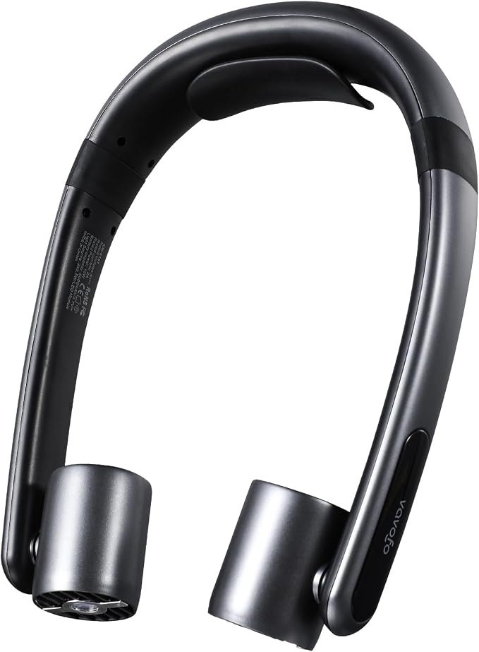 VAVOFO Portable Neck Fan with Book Light, Hands Free Wearable Cooling Fan | 6000mAh Rechargeable, 3 Speeds, 250° Adjustable, Ideal Gift for Reading, Travel, Office, Hiking, Fishing & Sports