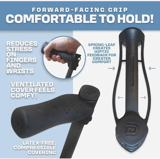 Dynamo Swing Cane – Walking Cane, Lightweight, Heavy Duty, Articulating Tip, All-Terrain, Adjustable, Super Soft Ergonomic Grip, for Seniors & Adults, Multi-Color (Ella Black)