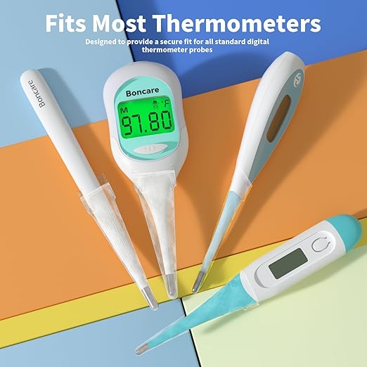 Boncare Thermometer Covers Disposable, 100 Pcs | Probe Covers for Digital Thermometers, Used for Oral, Rectally or Underarm