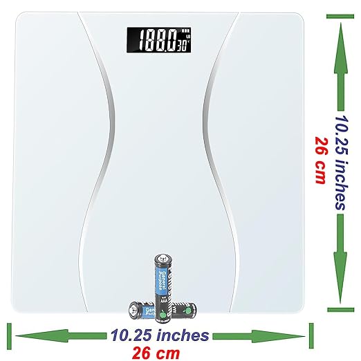 Scale for Body Weight, Digital Bathroom Scale, Weight Scales for People,Body Scale,White,Max:400LB/180KG,2 Weighing Units: LB/KG