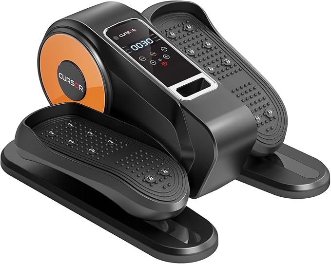 Under Desk Elliptical Machine, Electric Seated Pedal Exerciser, Min Leg Exerciser with Remoter, 12 Level Speeds, Forward & Reverse Direction, Manual & Auto Mode for Home Office