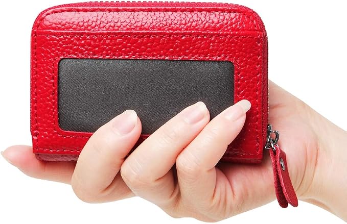 Women's RFID Blocking 12 Slots Credit Card Holder Leather Accordion Wallet