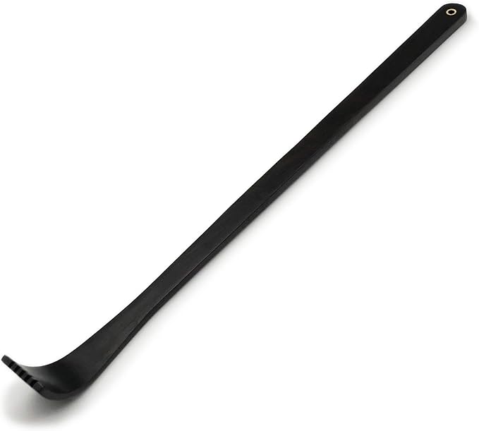 Tomorotec Wooden Back Scratcher, Long Handle Itch Relief, 16 in, Black | Streblus Elongatus Wood Body Massager Set, Handcrafted Relaxation Tool For Men Women Adults, Smooth Comfortable Grip Design