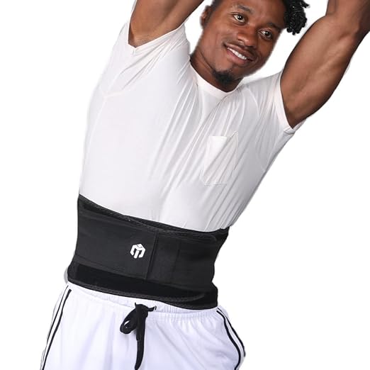 MOTEK Back Support Brace for Men & Women (Medium 28-36") | Breathable Material, Lightweight Support, Dual Adjustable Straps | Lower Back Pain Relief | Lumbar Support
