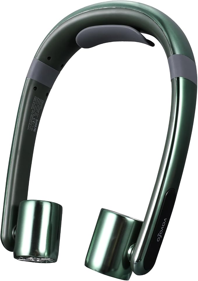 VAVOFO Portable Neck Fan with Book Light, Hands Free Wearable Cooling Fan | 6000mAh Rechargeable, 3 Speeds, 250° Adjustable, Ideal Gift for Reading, Travel, Office, Hiking, Fishing & Sports
