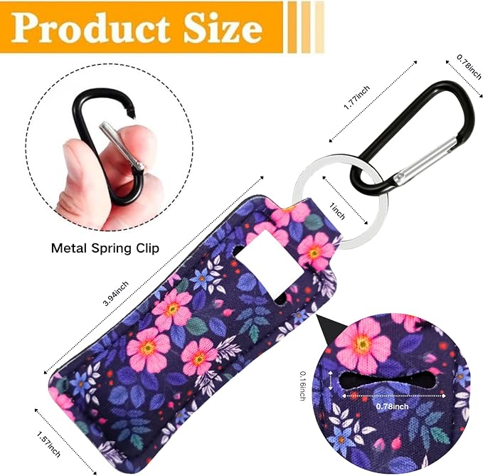 Chapstick Holder Key Chain Lipstick Holder Lip Balm Holder Keychain | Stocking Stuffers Gift, Compatible with Chapstick, Lip Balm and Lipstick, Bag Charm Accessories, Gifts for Women Friend