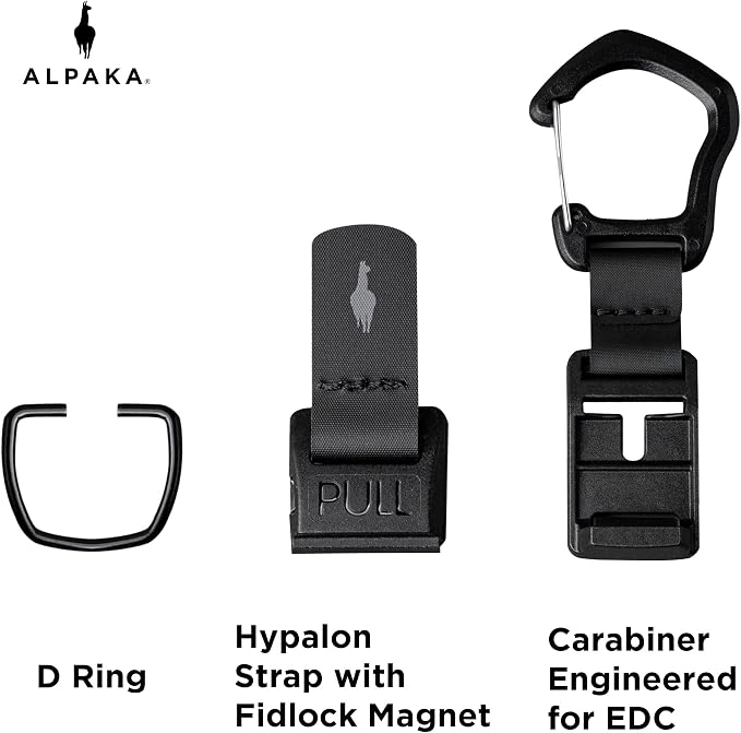 ALPAKA HUB Carabiner Quick Release Keychain with Magnetic Belt Clip | EDC Carabiner for Keys, Tactical Gear & Backpack Accessories,Attach to ALPAKA Sling Bag, Belt Loops