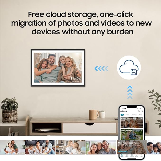 Digital Picture Frame Powered by Nixplay 10.1", Share Photos/Videos via Nixplay App or Email, WiFi Digital Photo Frame with Easy Setup, Support Alexa, Free Cloud Storage, Auto Rotate, Gifts for Mom