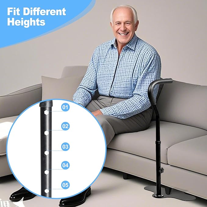 Stand Assist Aid for Elderly, Chair Couch Lift Devices for Seniors Adults, Standing Assistive Aids with Safety Handle & Cup Holder for Disabled, Handicap with Limited Mobility, Hold Up to 350LBS