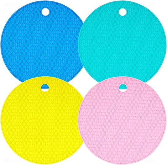 NiHome Rubber Jar Opener Gripper Honeycomb Pads Large 5.7" Jar Opener for Weak Arthritic Hands Seniors Multi-Purpose Can Bottle Opener Heat Resistant Trivet Mat