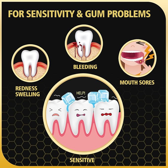 2PCS Bee Wasp Venom Multi-Peptides Toothpaste for Bleeding Gums,Gingivitis Treatment Repair,Sensitive Teeth,Mouth Sores,Plaque - 3.7 OZ(2 Pack)