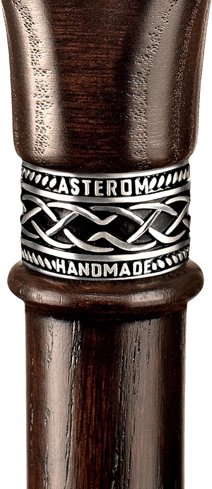 Asterom Walking Cane - Handmade, Ergonomic, Wooden - Canes for Men & Women - Walking Sticks for Seniors, Unique, Wood